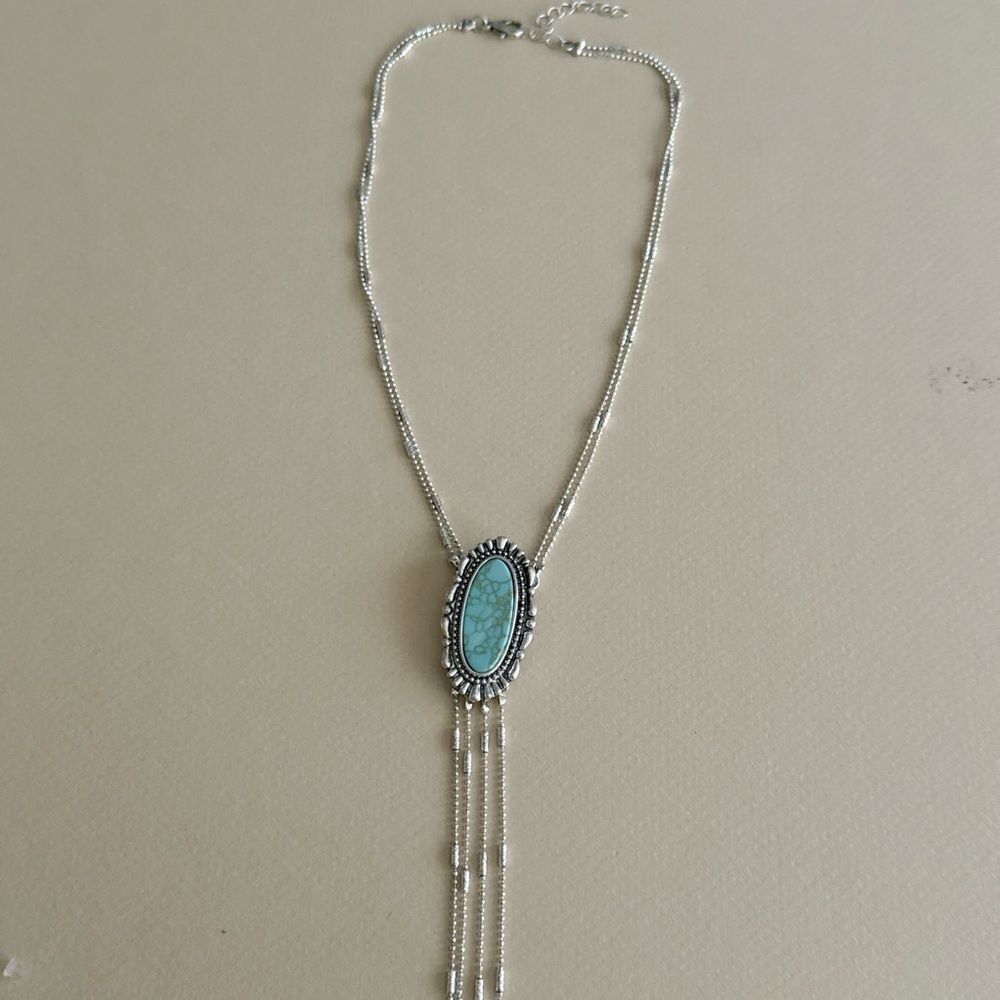 Boho Turquoise Necklace N1826 - Picture 3 of 6